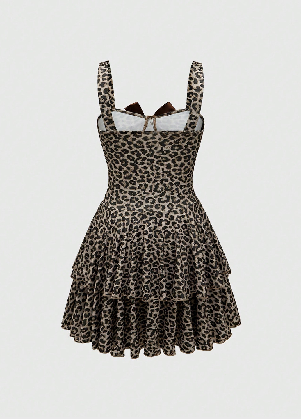 Бежева кежуал сукня кльош SHEIN леопардовий