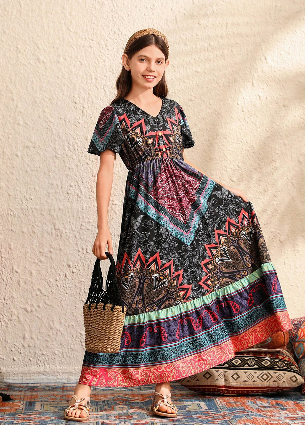 Комбинированное платье SHEIN (323082780)