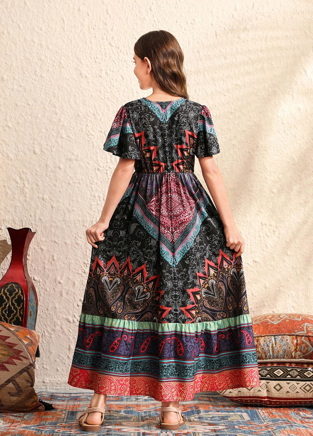 Комбинированное платье SHEIN (323082780)