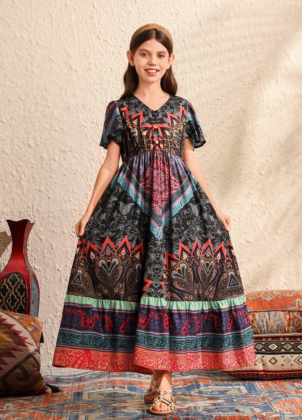 Комбинированное платье SHEIN (323082780)