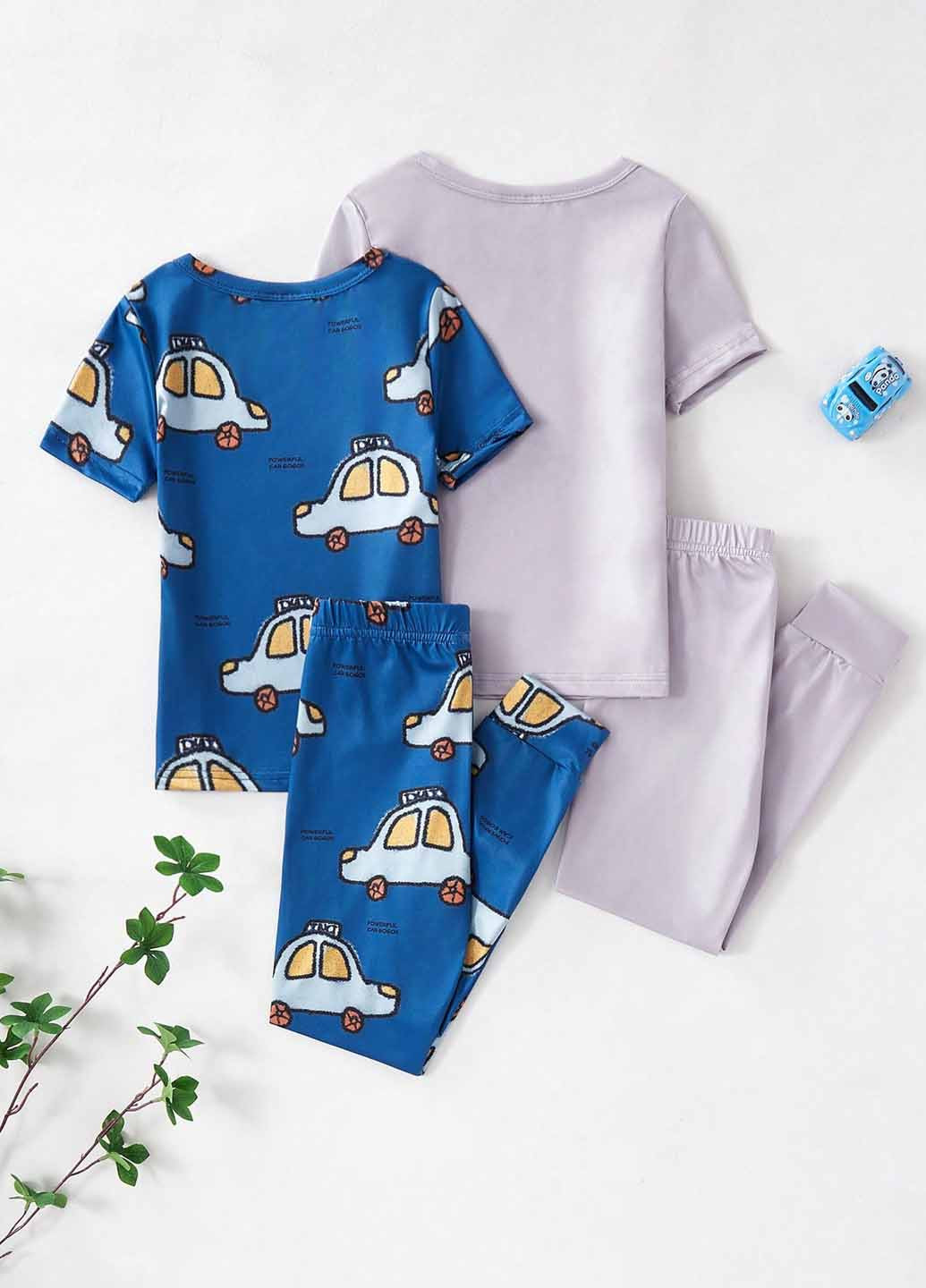 Комбинированный демисезонный пижама (2 шт.) (футболка, брюки) SHEIN