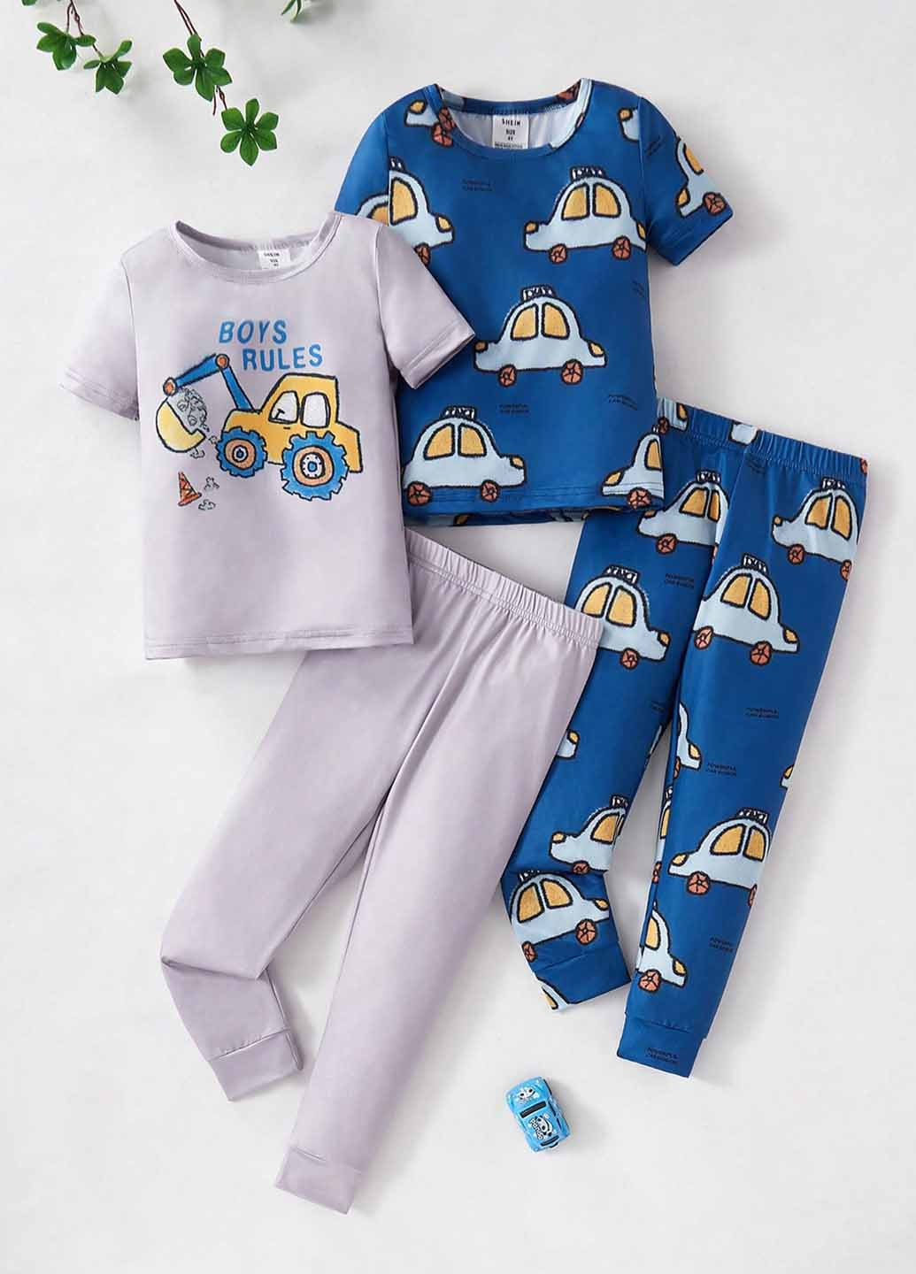 Комбинированный демисезонный пижама (2 шт.) (футболка, брюки) SHEIN