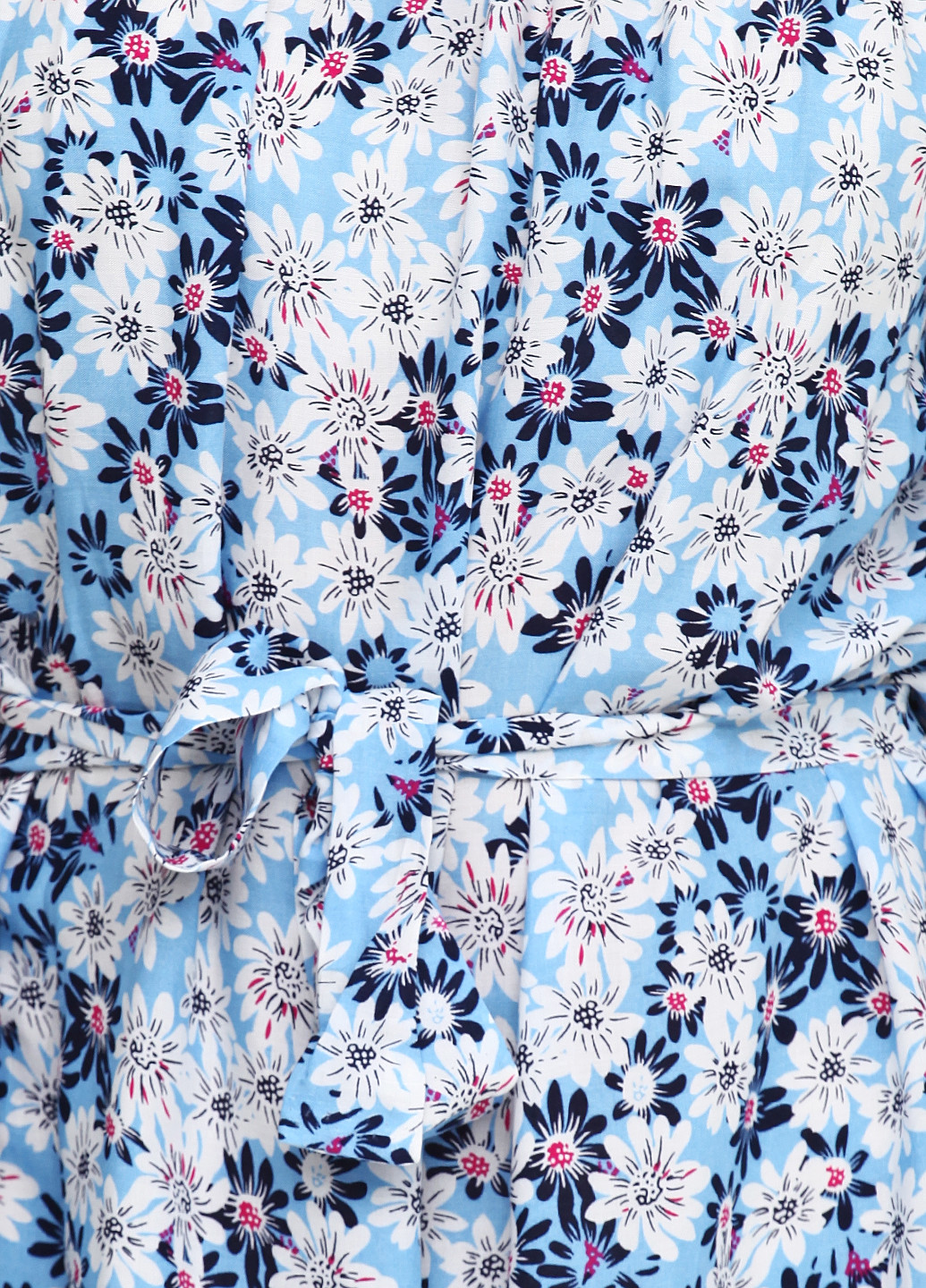 Голубое кэжуал платье Bon Voyage с цветочным принтом