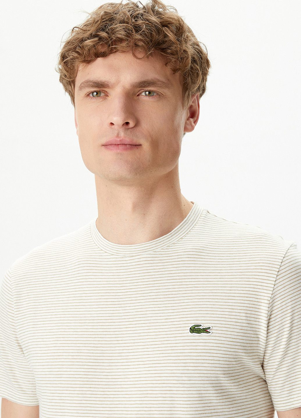 Бежевая футболка Lacoste
