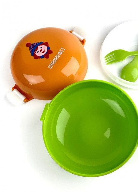 Детский круглый ланч-бокс гамбургер Клоун More (253840444)