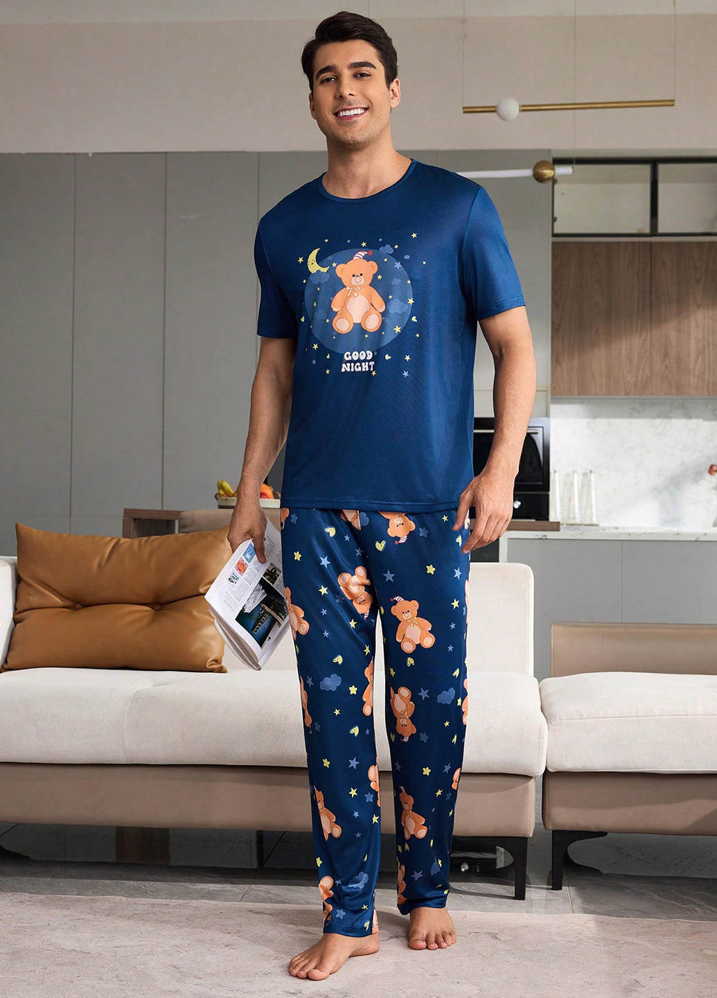 Пижама (футболка, брюки) SHEIN (367195052)