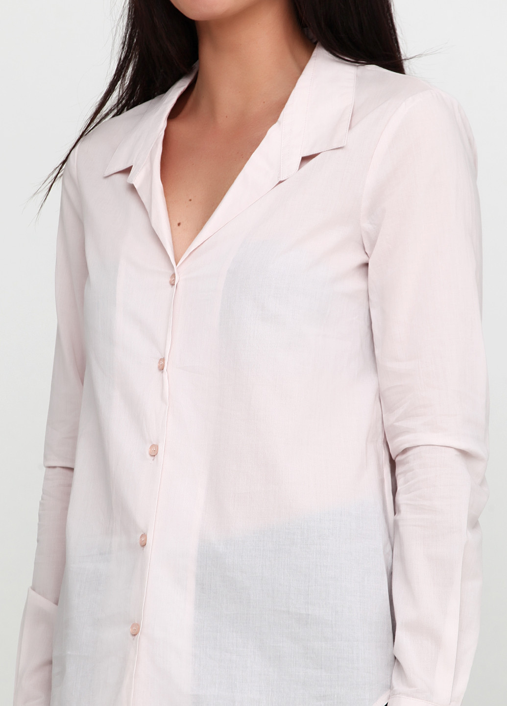 Бледно-розовая демисезонная блуза с длинным рукавом Silvian Heach