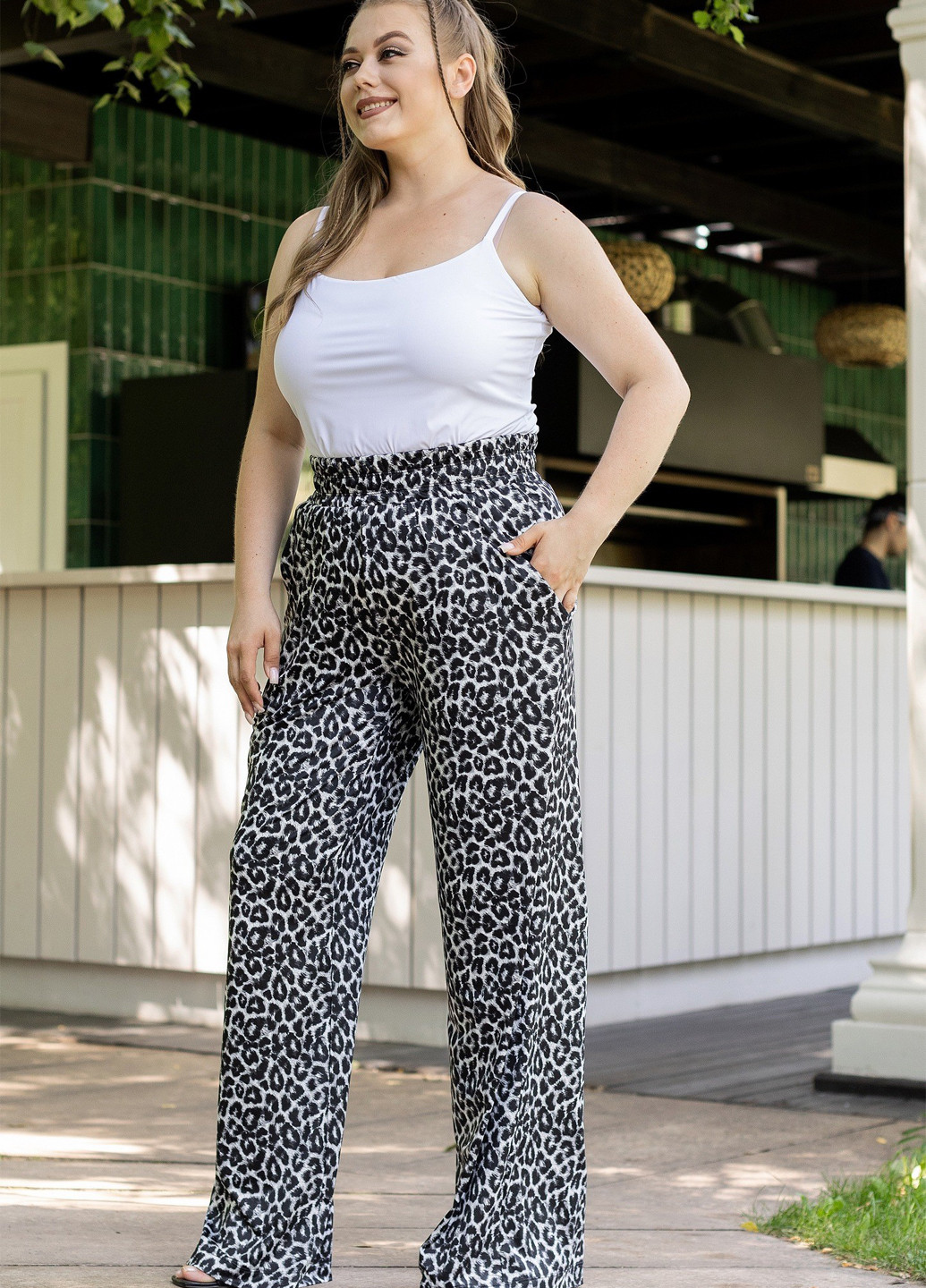 Штани палаццо з мікрофібри TOTALFIT (353331985)