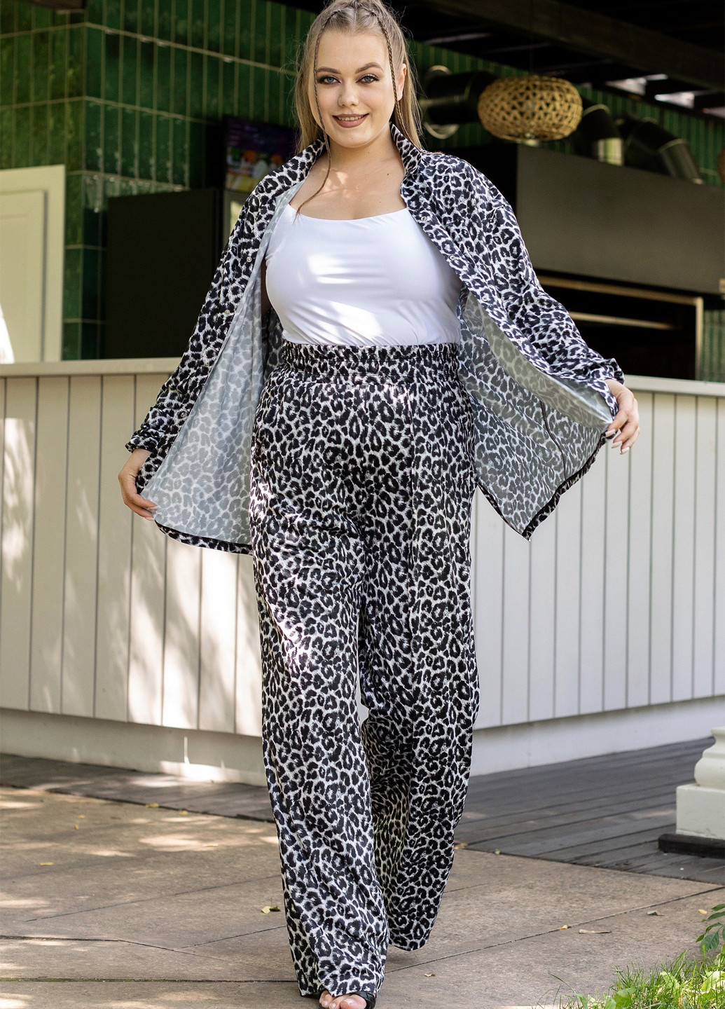 Штани палаццо з мікрофібри TOTALFIT (353331985)