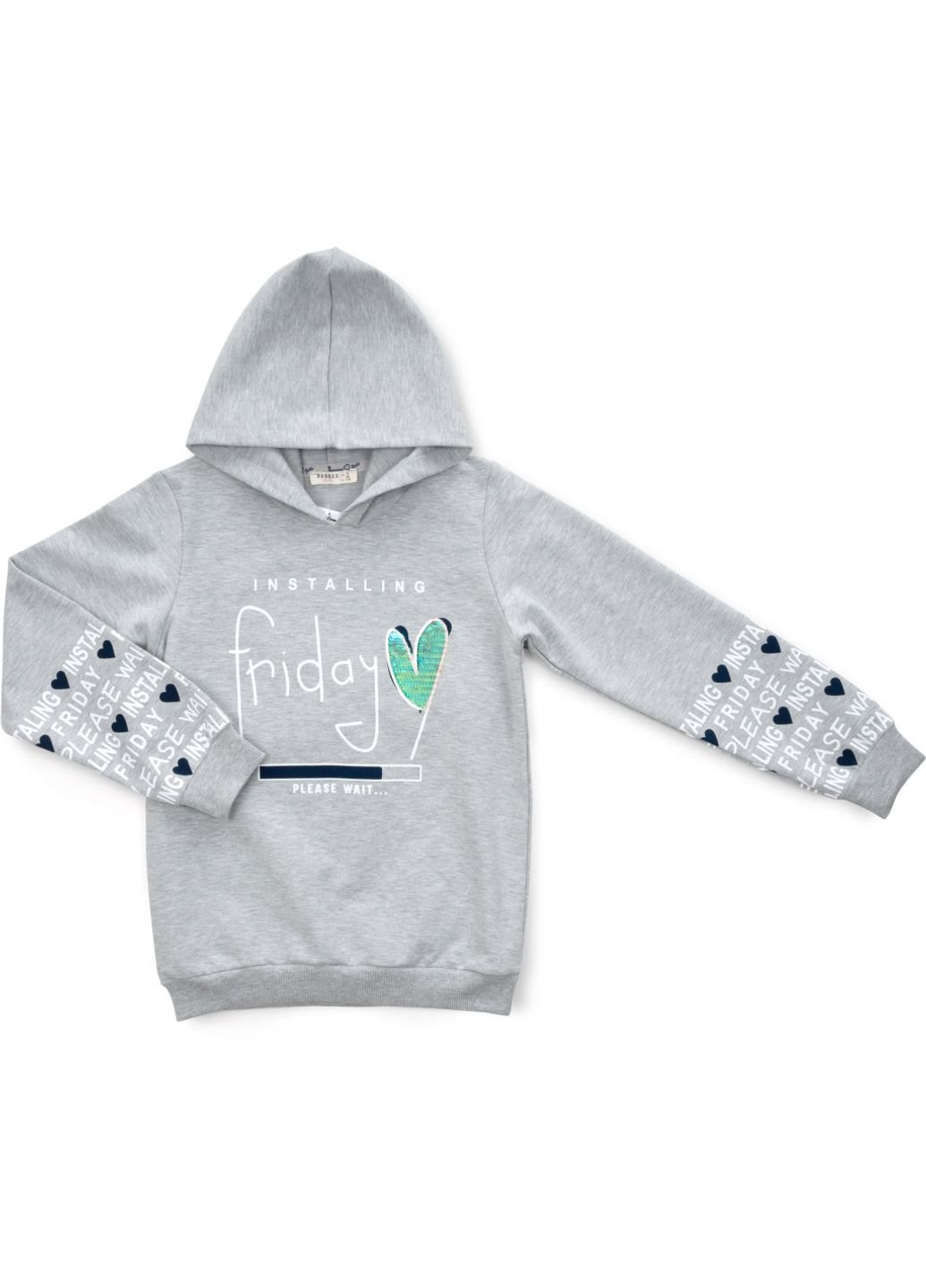 Кофта худі (16595-152G-gray) Breeze (251314094)