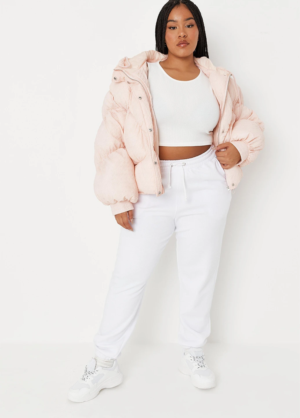 Светло-розовая зимняя куртка Missguided