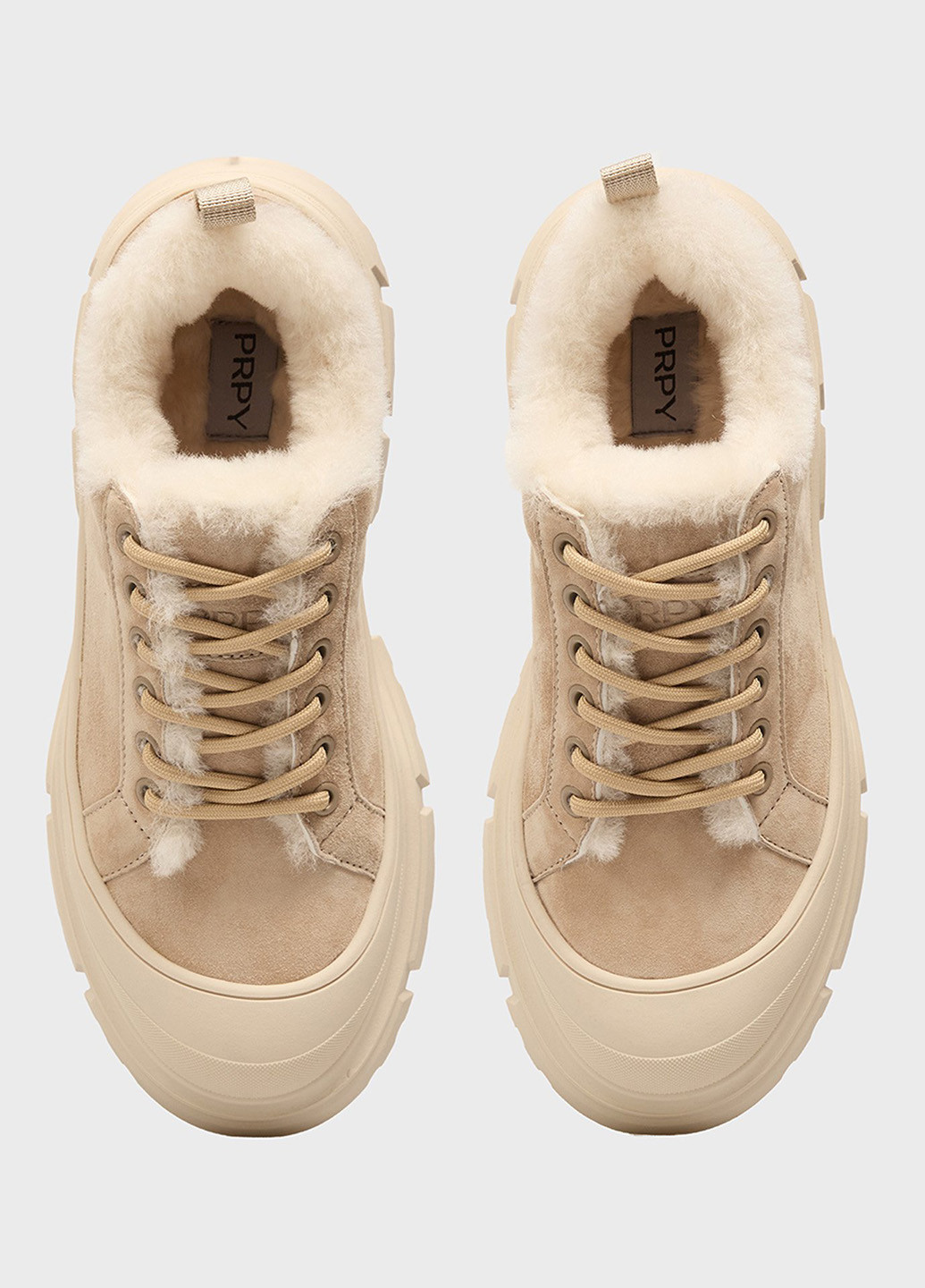 Кроссовки PRPY бежевые зима (366292577)