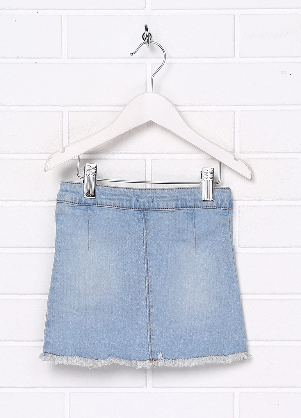Голубая джинсовая однотонная юбка Kiabi мини