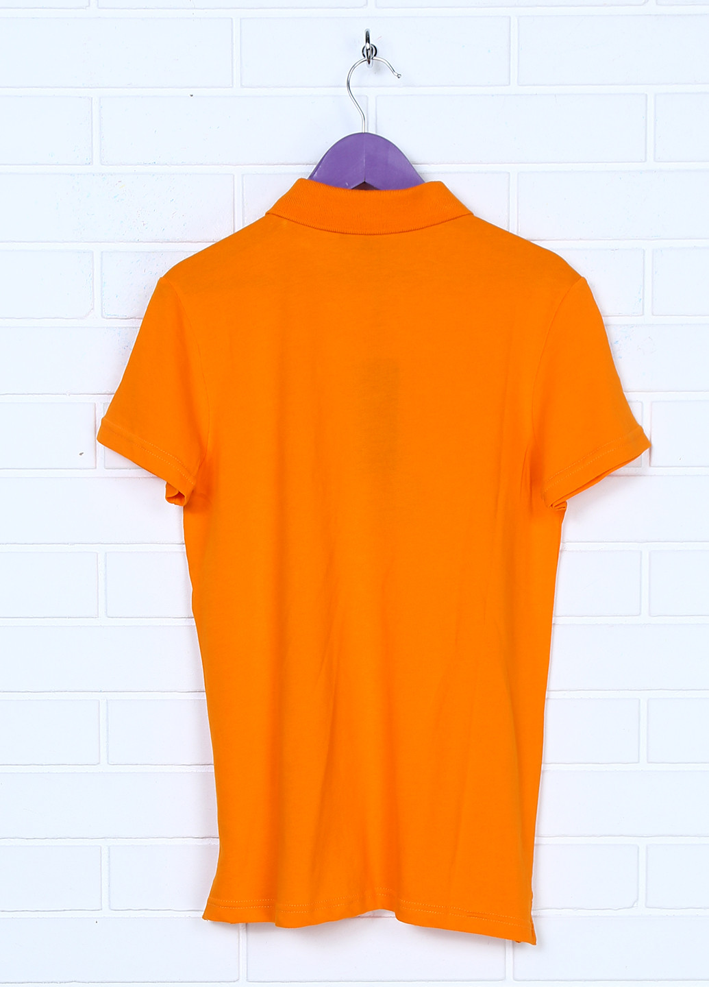 Оранжевая детская футболка-поло для девочки Guru однотонная