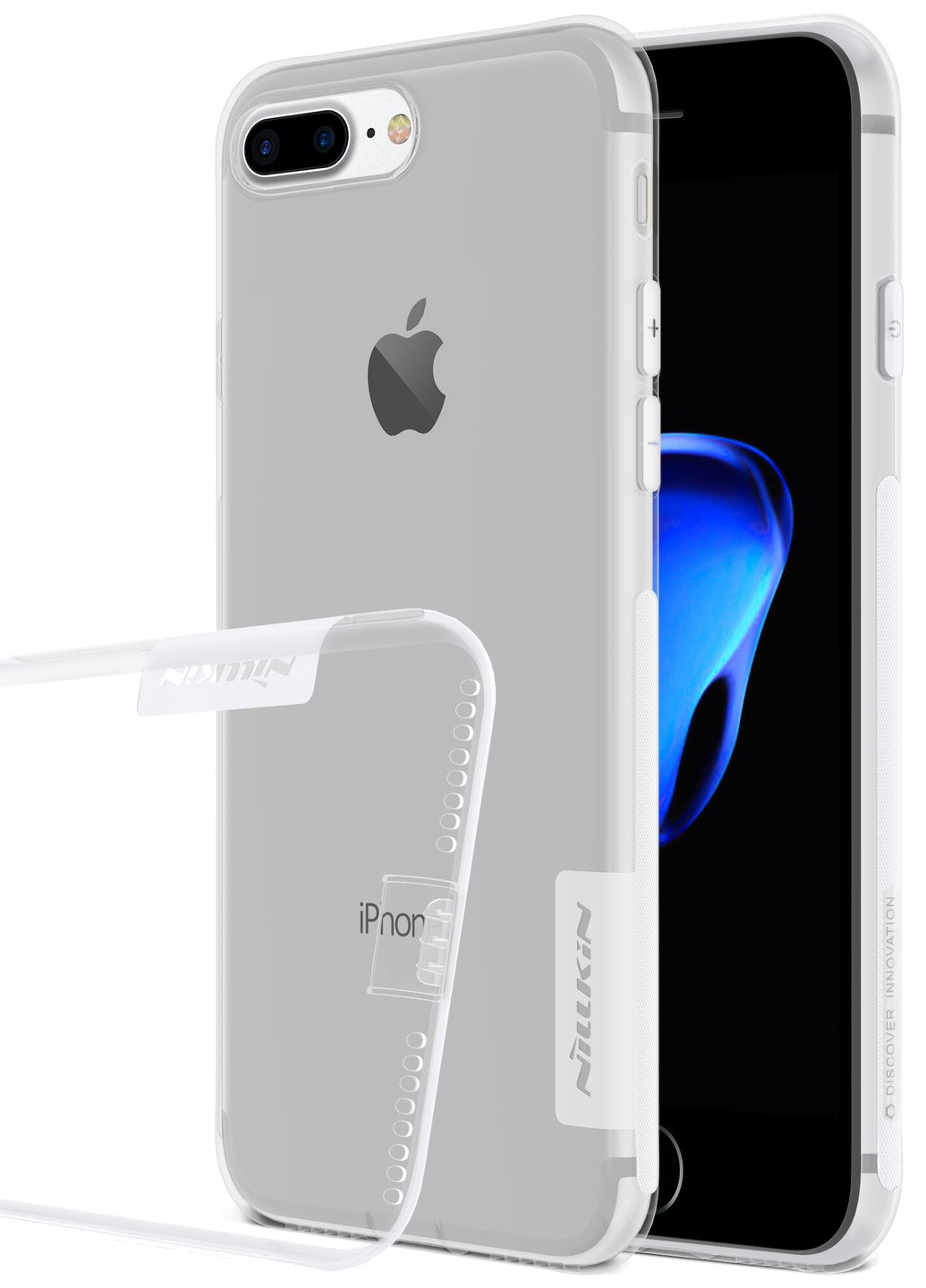 Чехол прозрачный силиконовый Nature TPU Case iPhone 7 Plus/8 Plus Clear Nillkin (219295085)