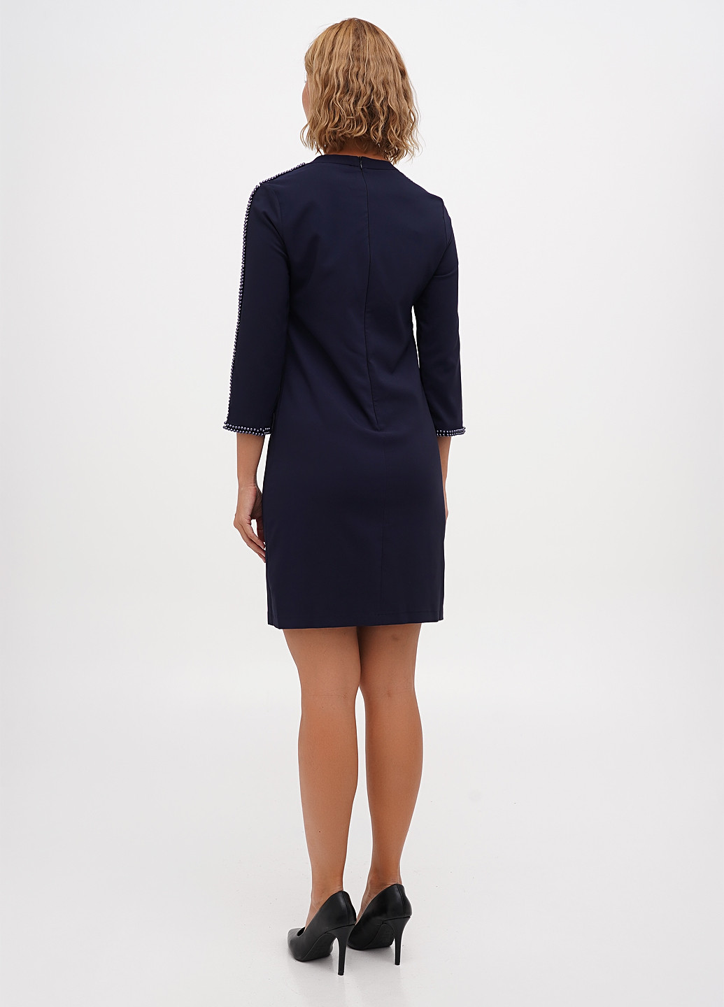 Темно-синя кежуал сукня Sassofono однотонна