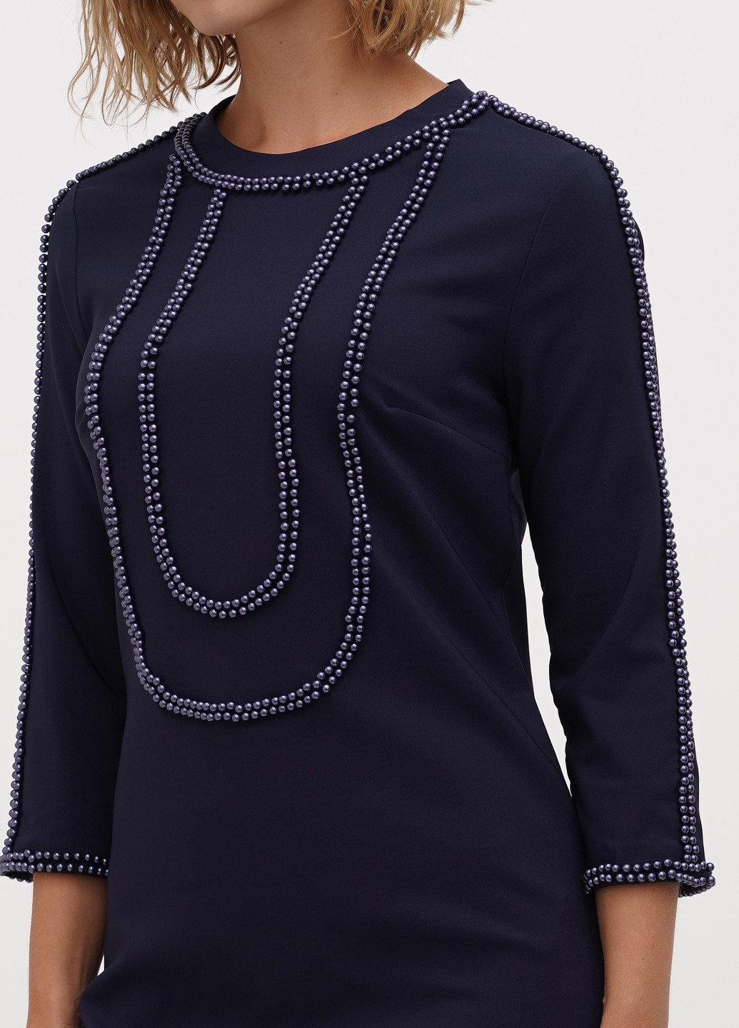 Темно-синя кежуал сукня Sassofono однотонна