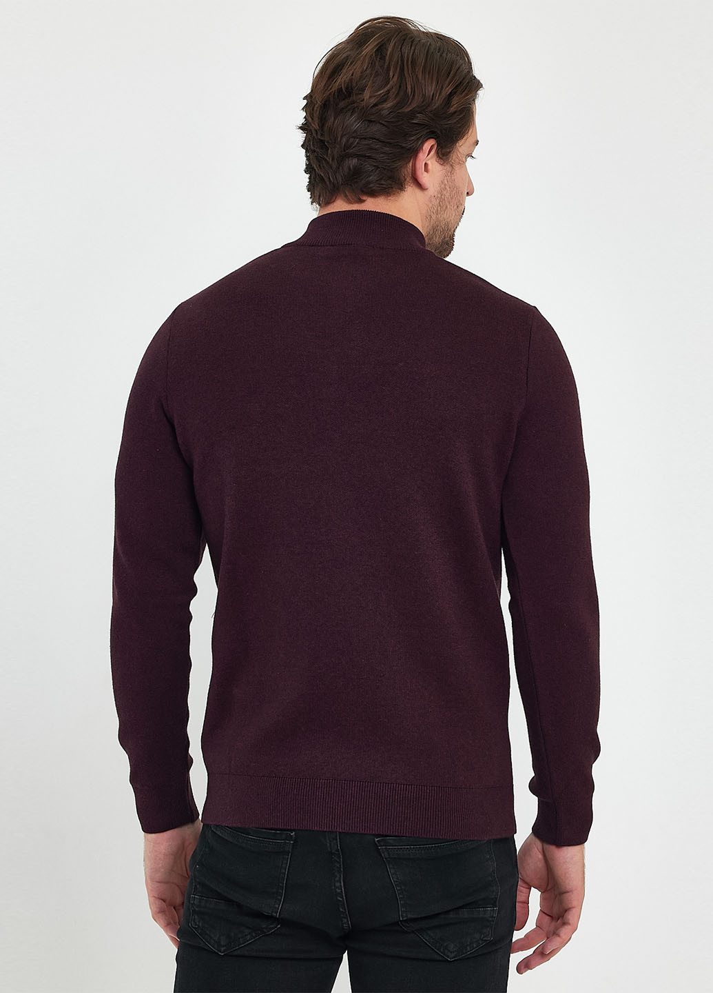 Бордовый демисезонный свитер Trend Collection