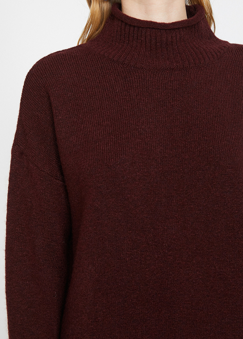 Бордовый зимний свитер KOTON