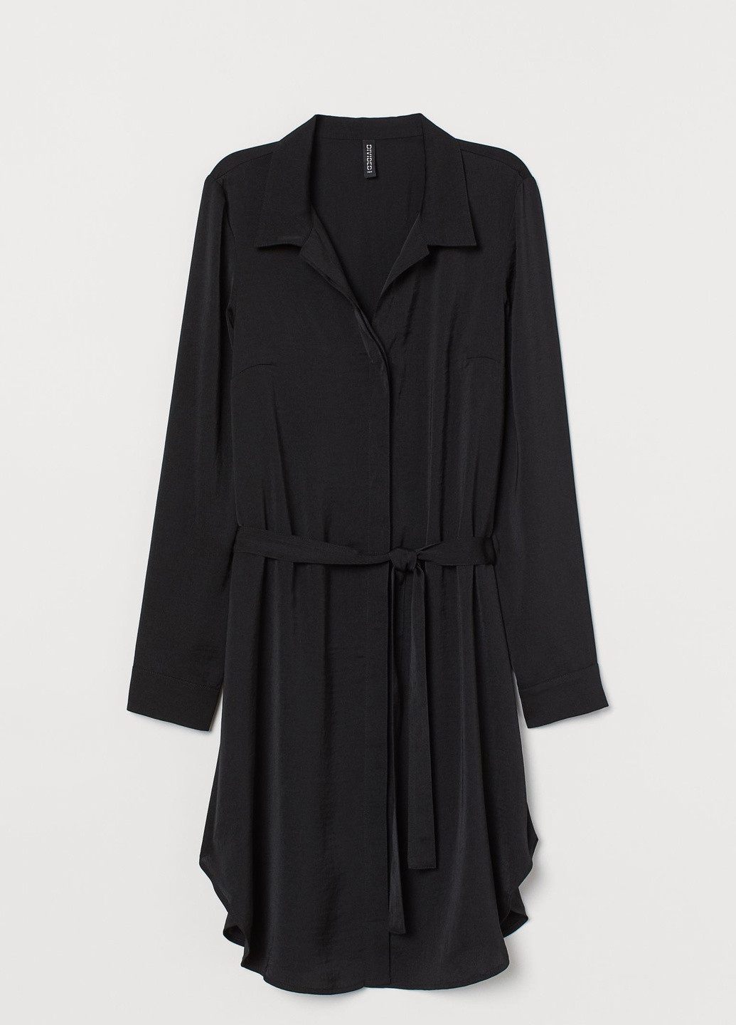 Чорна кежуал плаття сорочка H&M однотонна
