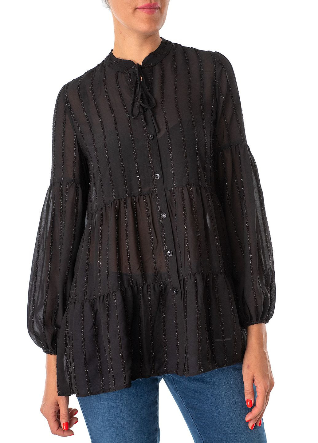 Чорна демісезонна блуза Marc Aurel