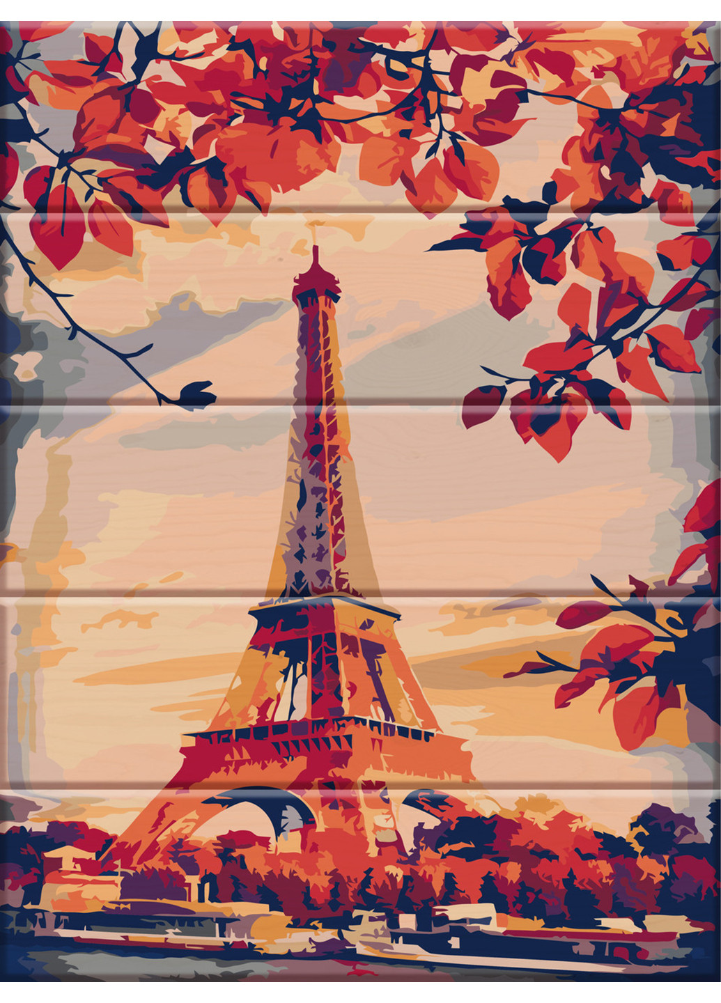 Картина за номерами на дереві "Париж" 30х40 см ArtStory (252133230)