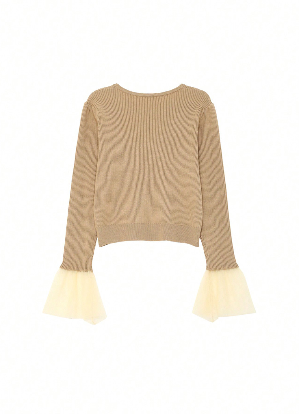 Светло-коричневый демисезонный свитер SHEIN