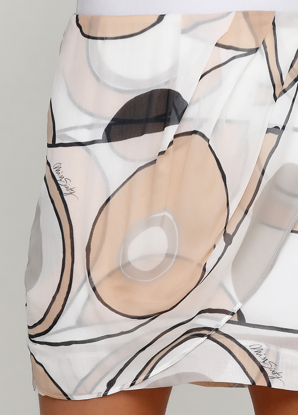 Белая кэжуал с абстрактным узором юбка Miss Sixty