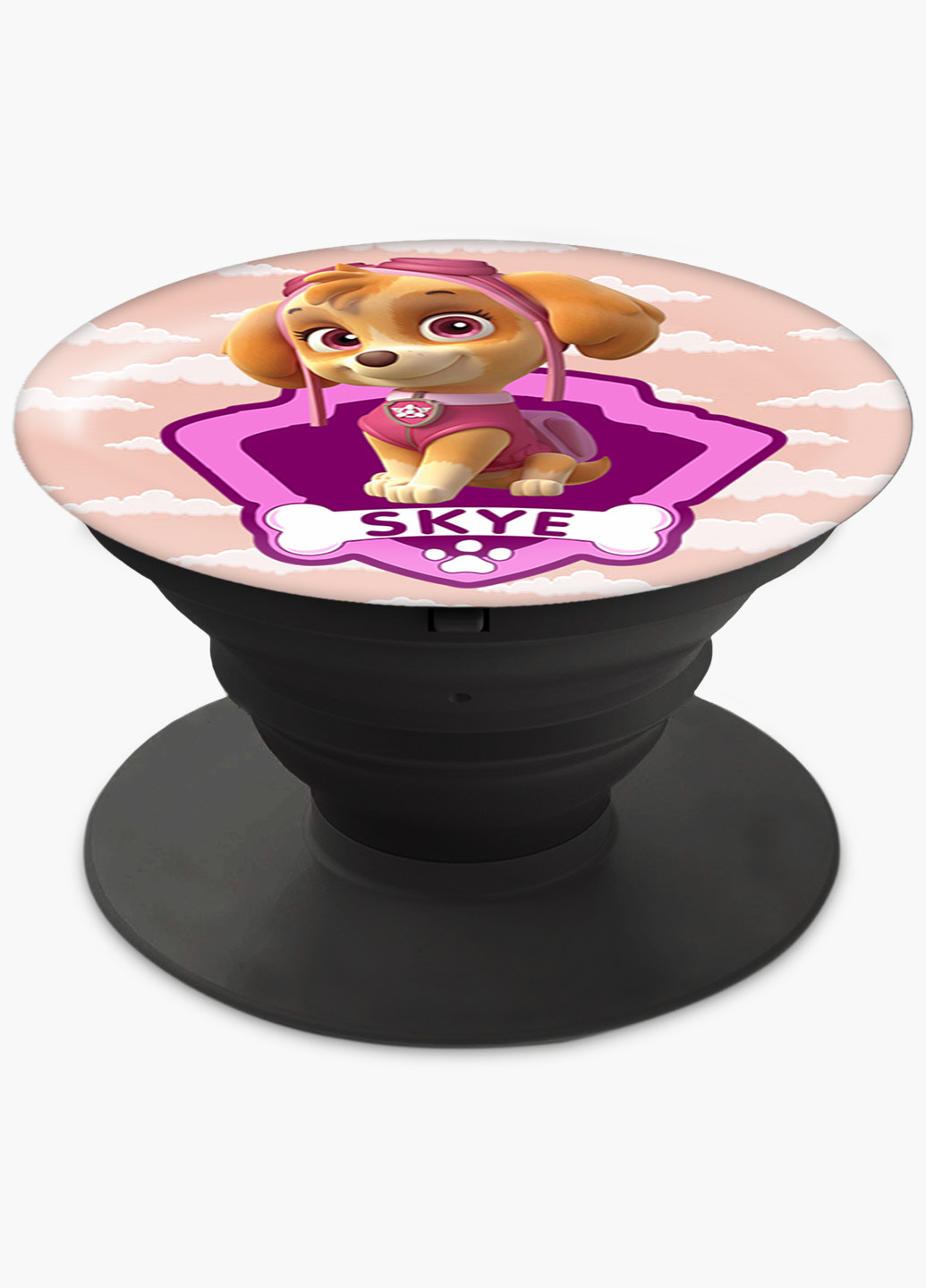 Попсокет (Popsockets) тримач для смартфону Щенячий патруль (PAW Patrol) (8754-1609) Чорний MobiPrint (216748245)