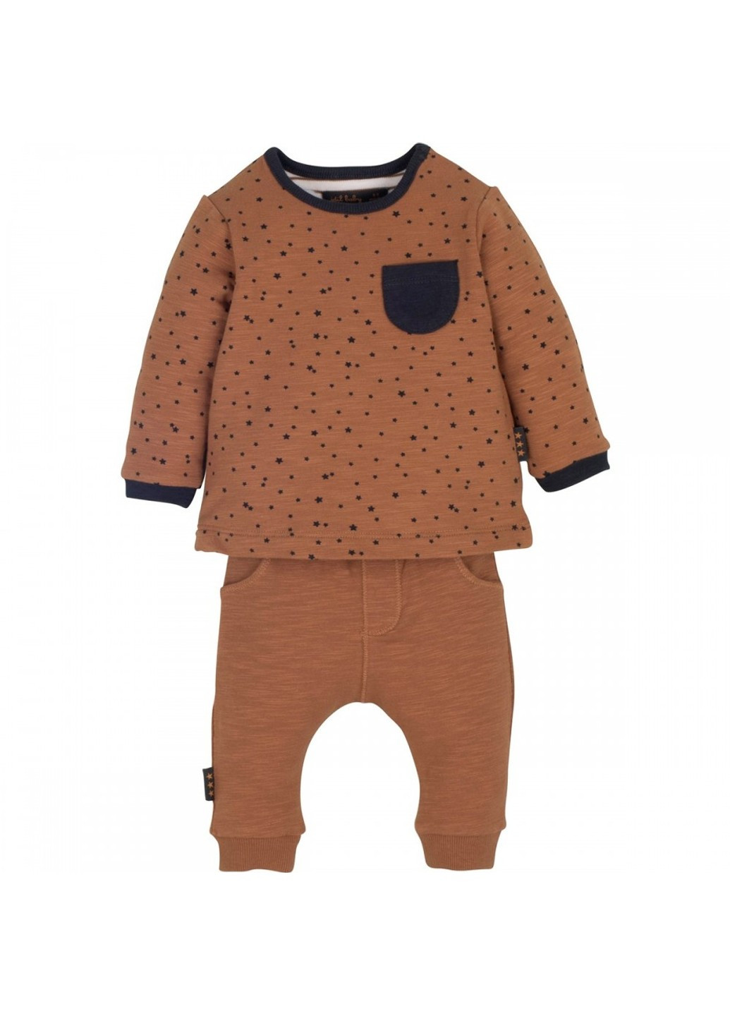 Коричневий демісезонний костюм кофта + штани idilbaby mamino коричневий 14157 Idil Baby Mamino