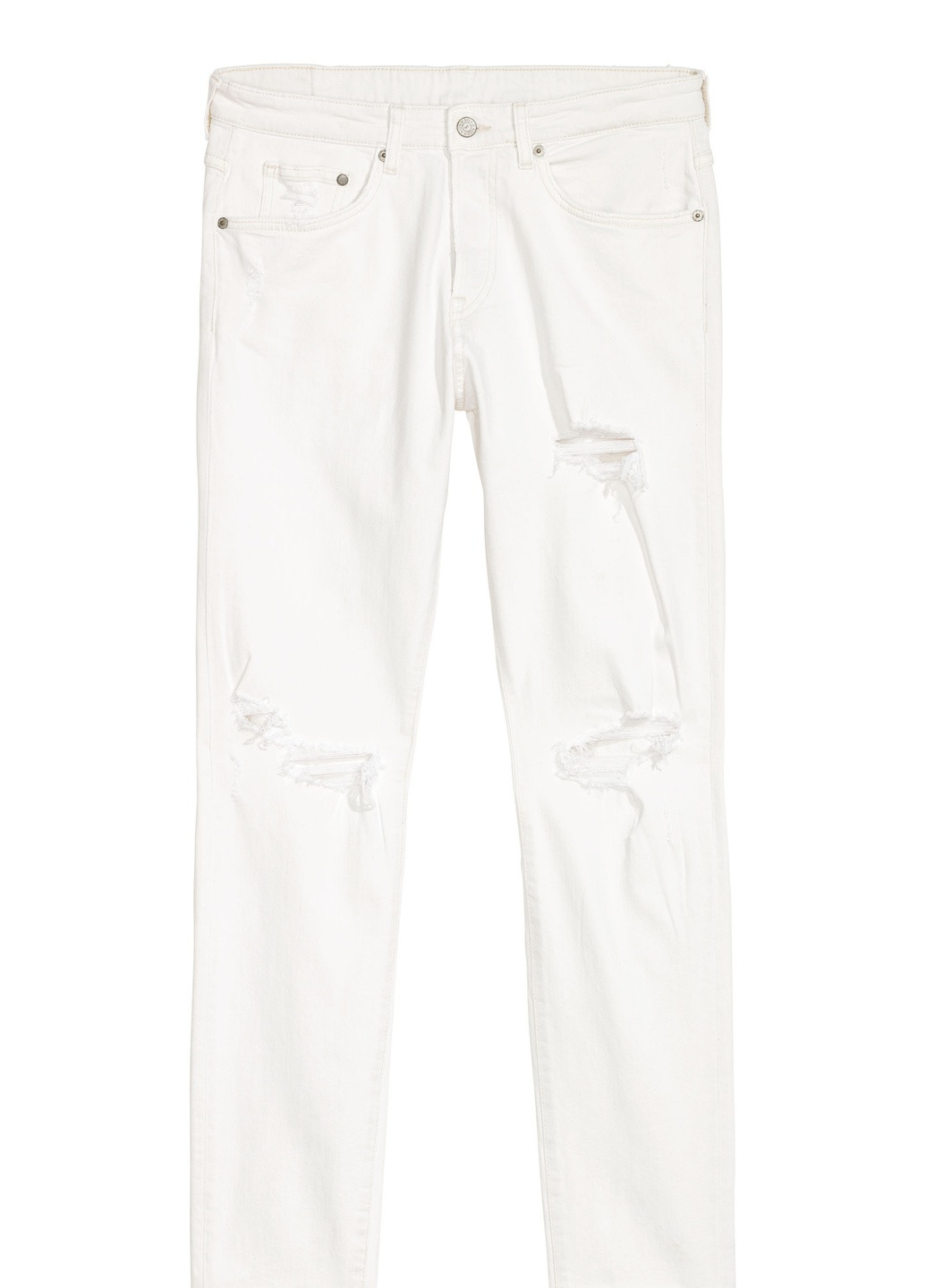 Белые демисезонные джинсы H&M