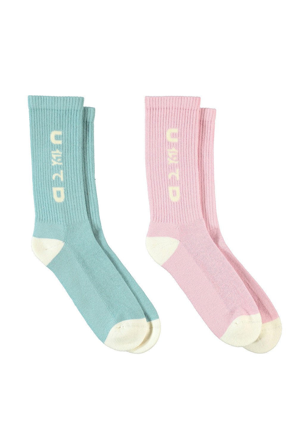 Комбинированные носки (2 пары) UNITED4 надписи (329148648)