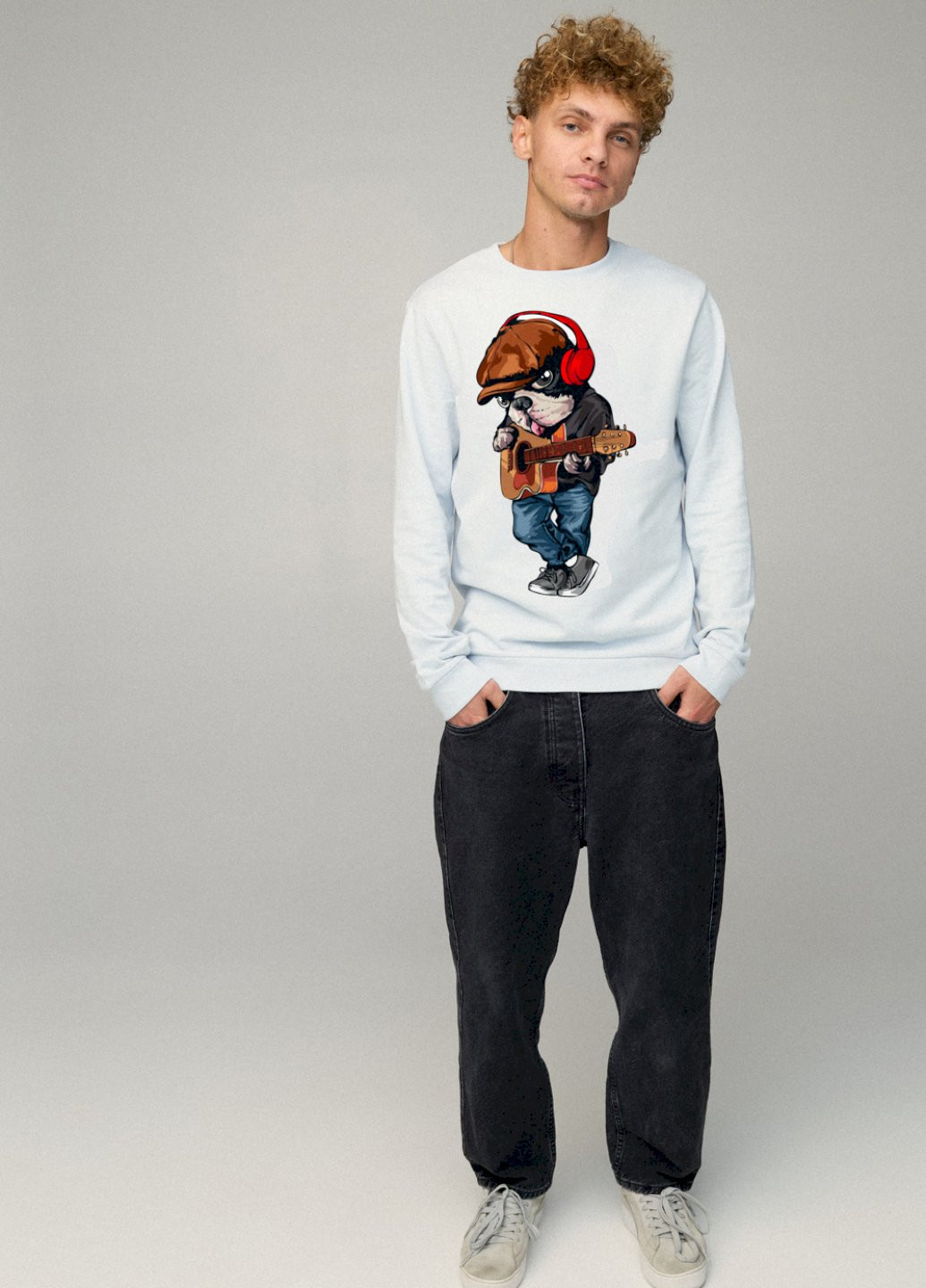 Светло-голубой свитшот мужской basic /no flis/ YAPPI (252258572)