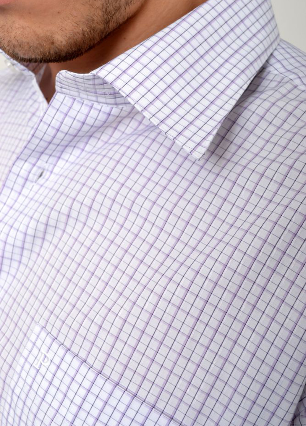 Белая кэжуал рубашка в клетку Ager с длинным рукавом