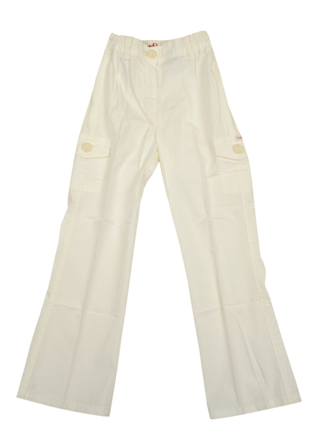 Белые кэжуал демисезонные со средней талией брюки Eddie Pen