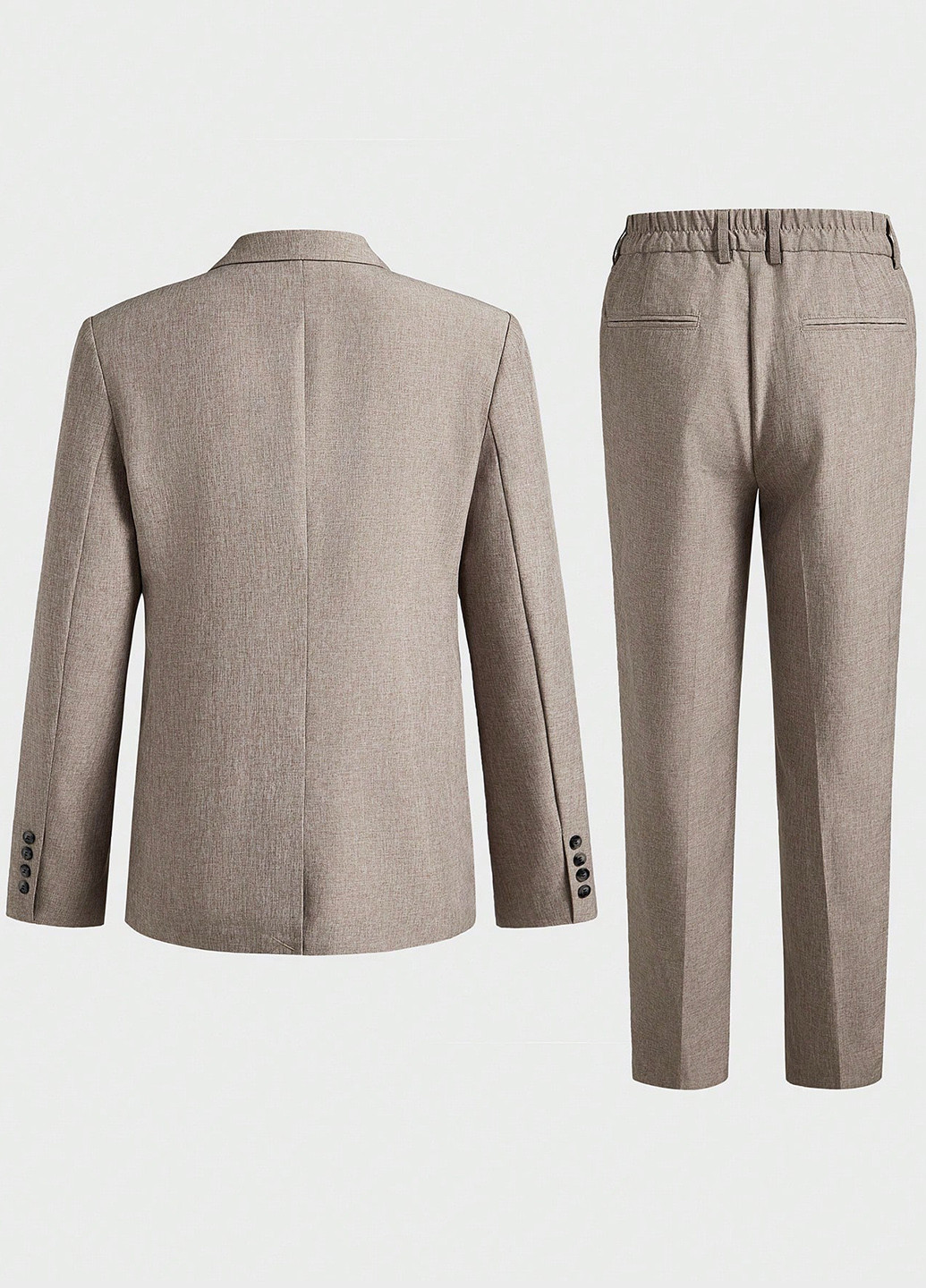 Світло-коричневий демісезонний костюм (піджак, штани) брючний SHEIN