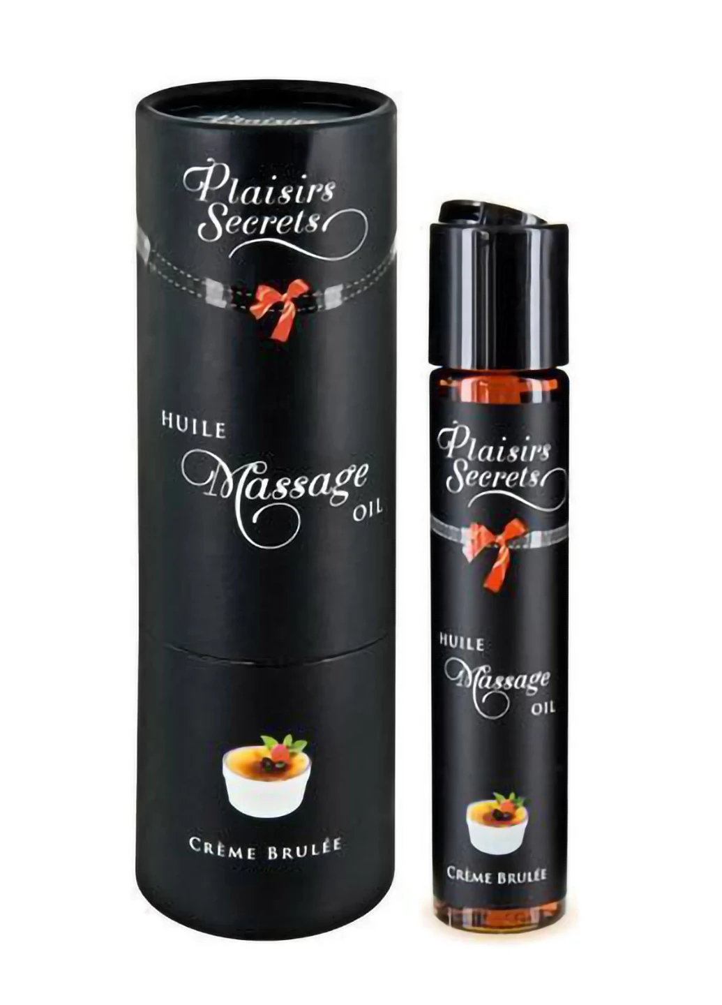 Массажное масло Creme Brulee (59 мл) с афродизиаками съедобное, подарочная упаковка Plaisirs Secrets (254150986)