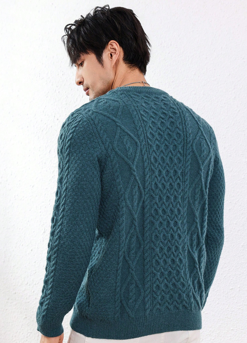 Темно-бирюзовый зимний джемпер джемпер SHEIN