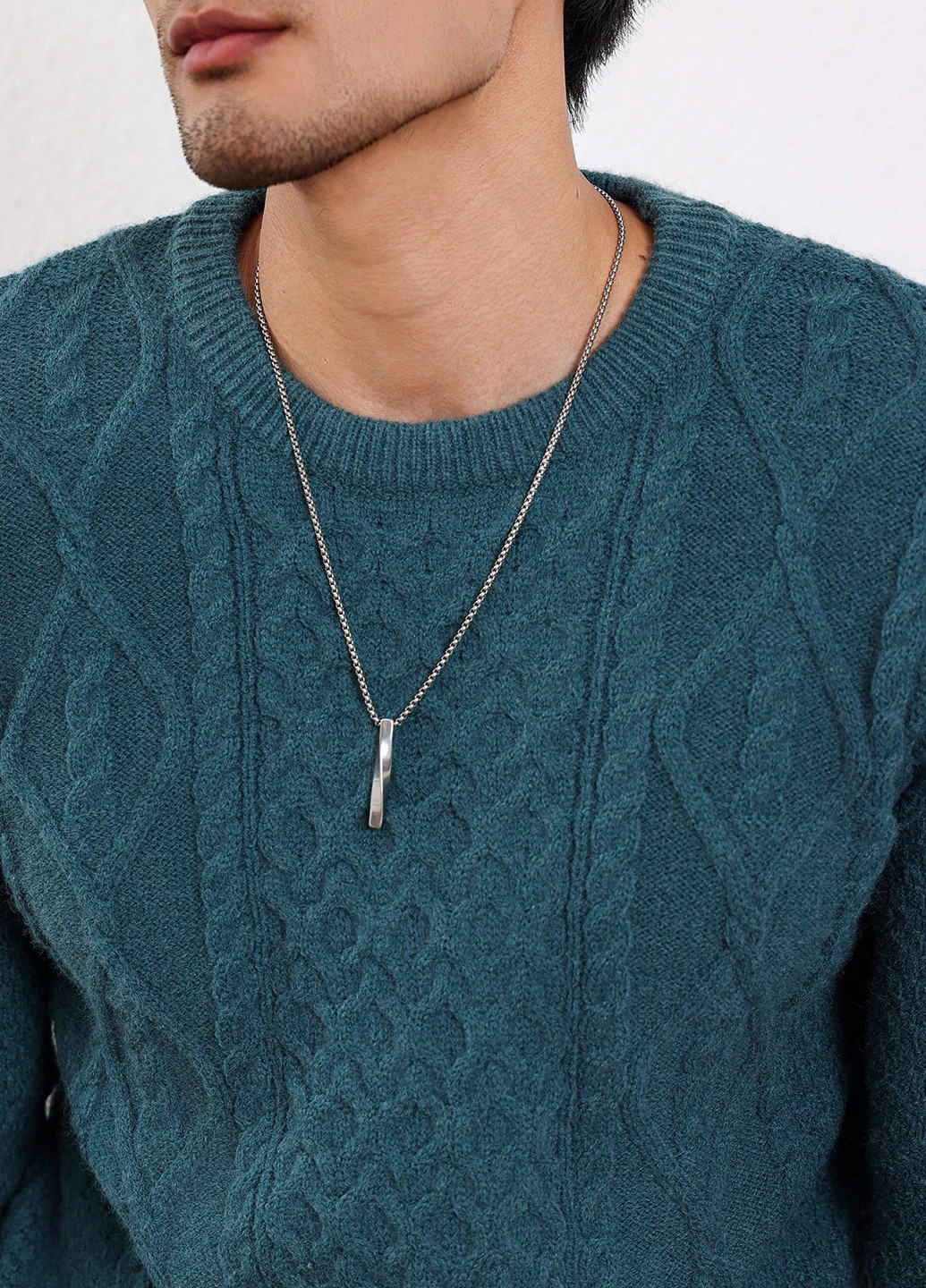 Темно-бирюзовый зимний джемпер джемпер SHEIN