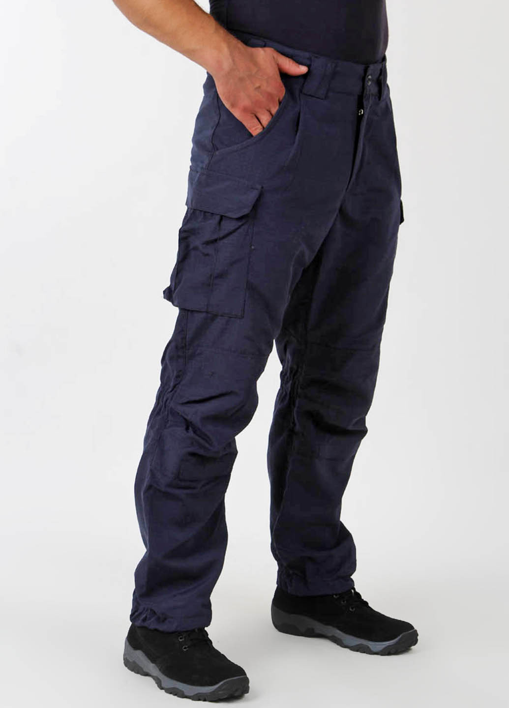 Темно-синие кэжуал демисезонные со средней талией брюки Nation Gear