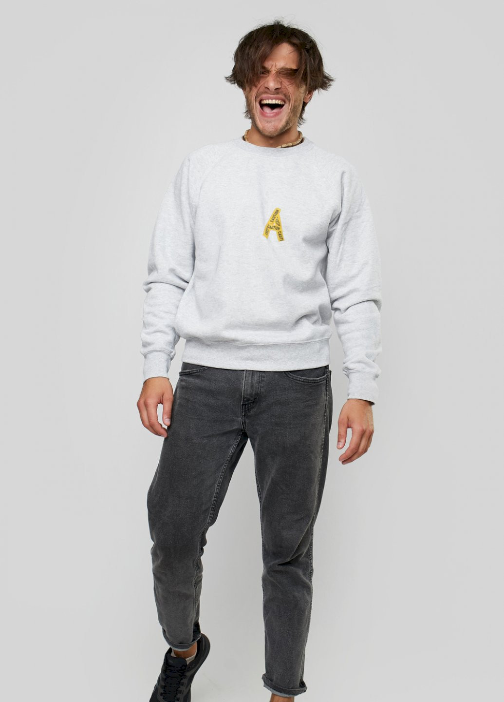 Серый свитшот мужской YAPPI рисунок (251424245)