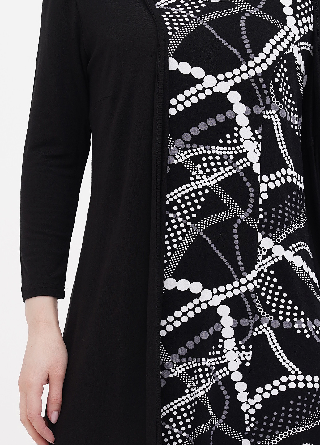 Черное кэжуал платье Choise с абстрактным узором