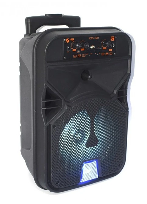 Портативная колонка KTS-1531 аккумуляторная c микрофоном USB, SD, Bluetooth, FM черная (AM-3199) XPRO (253517591)