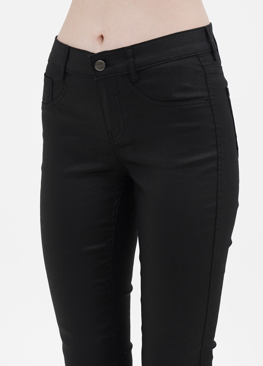 Черные кэжуал демисезонные зауженные брюки Comma