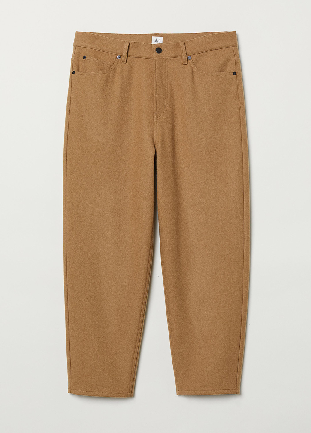 Коричневые кэжуал демисезонные прямые брюки H&M