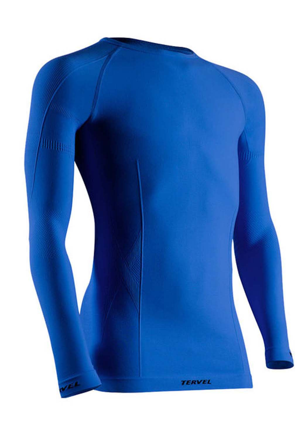 Комплект термобелья Tervel свитер + брюки однотонный синий спортивный