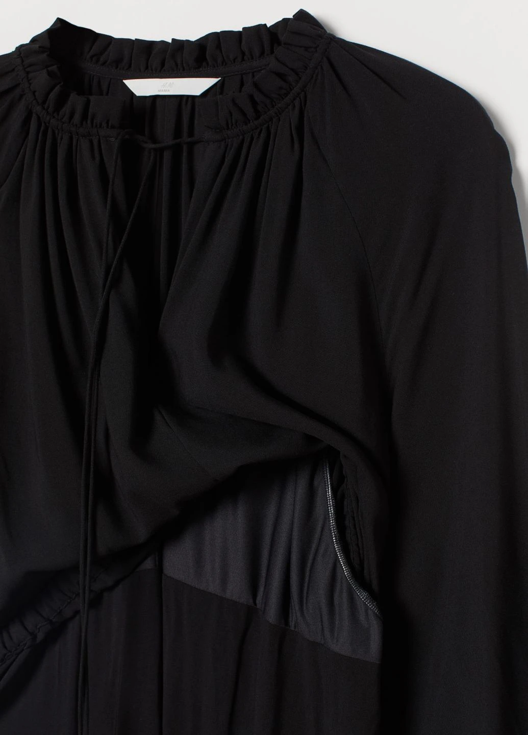 Черное кэжуал платье для кормящих H&M однотонное