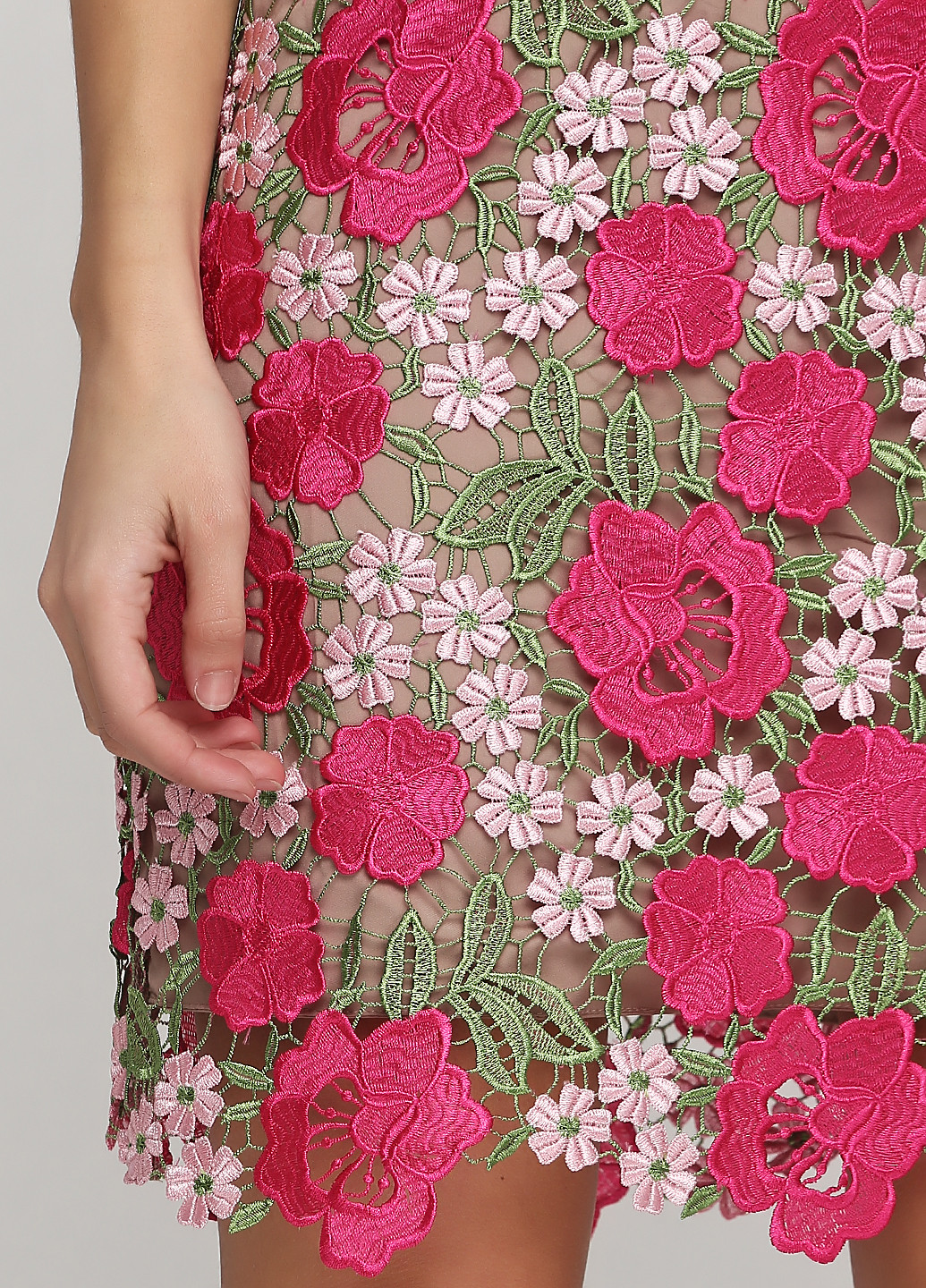 Комбінована кежуал плаття, сукня футляр Occasion by DEX з квітковим принтом