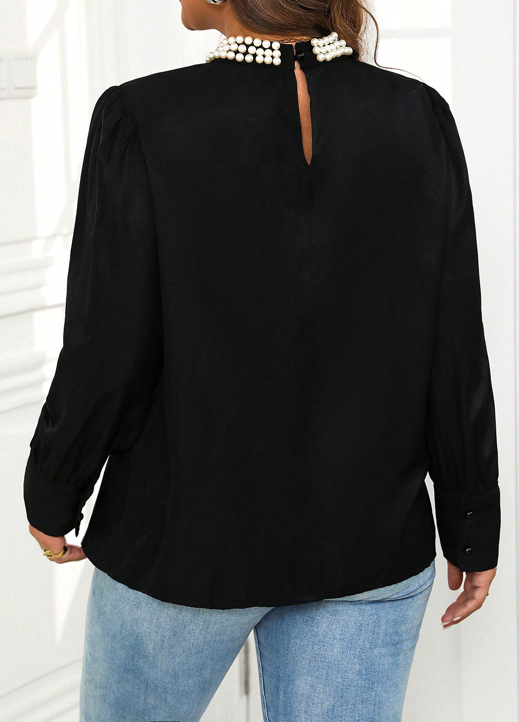 Чёрная блуза SHEIN