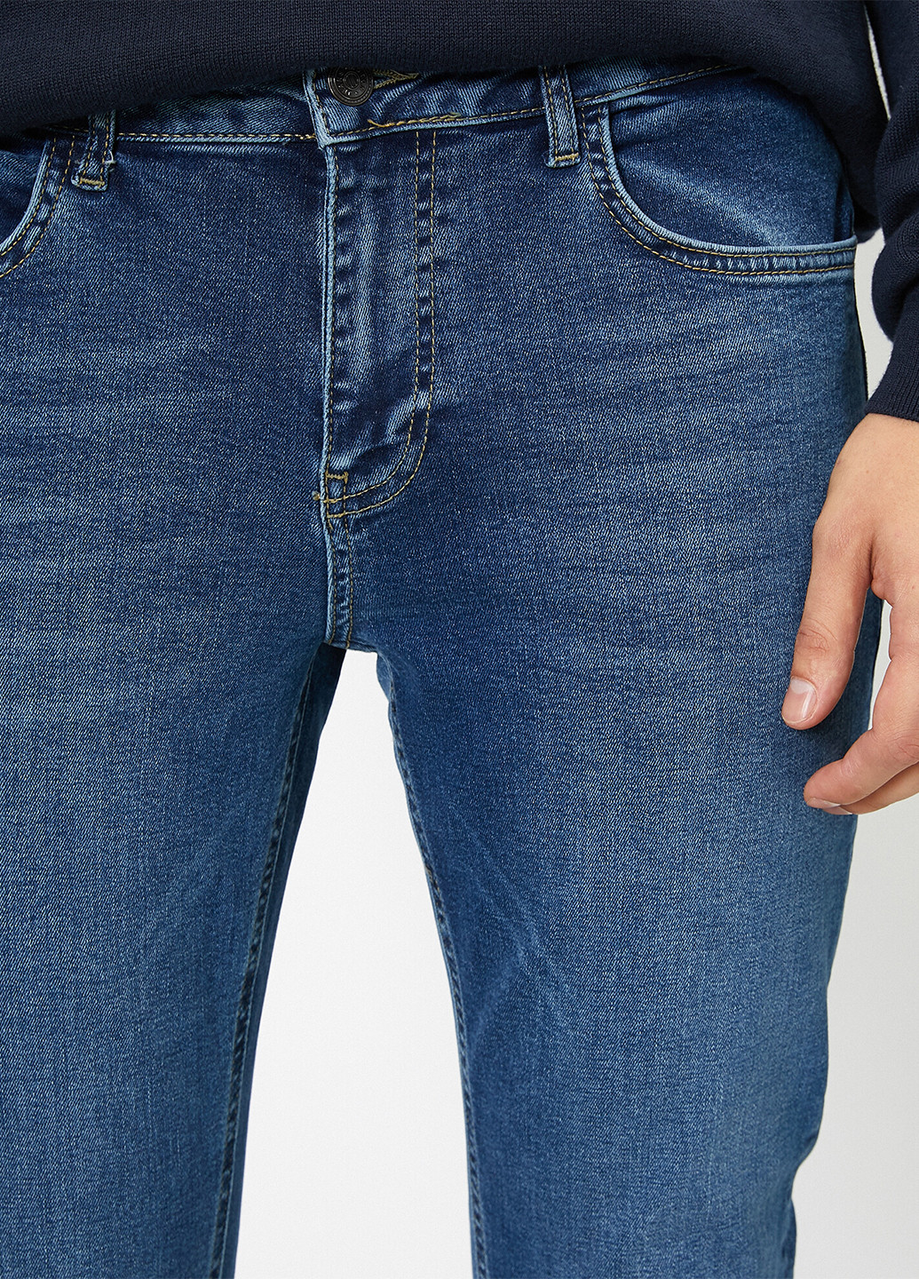 Светло-синие демисезонные скинни джинсы KOTON